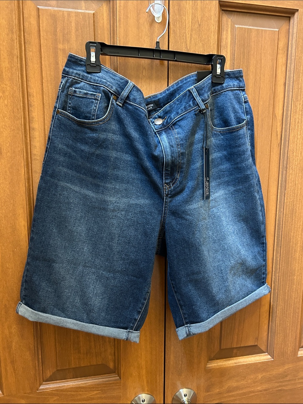 d. jeans Dark Indigo Denim high rise Bermuda Shorts size 20W new